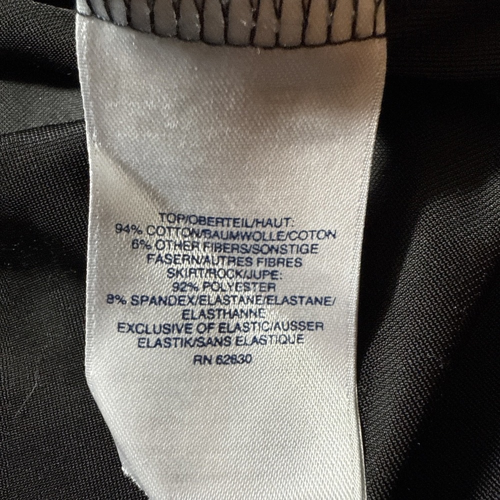 LANDS' END Girls White/Gold Striped with Black Velour/Velvet Skirt Dress Sz L/14 - Picture 5 of 10